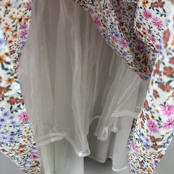 Munthe Mini Dress Floral Long Sleeve size 42/10 Boho Flirty Cottage Spring Date - Picture 9 of 12